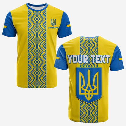 Custom Ukraine T Shirt Ukrainian Pattern