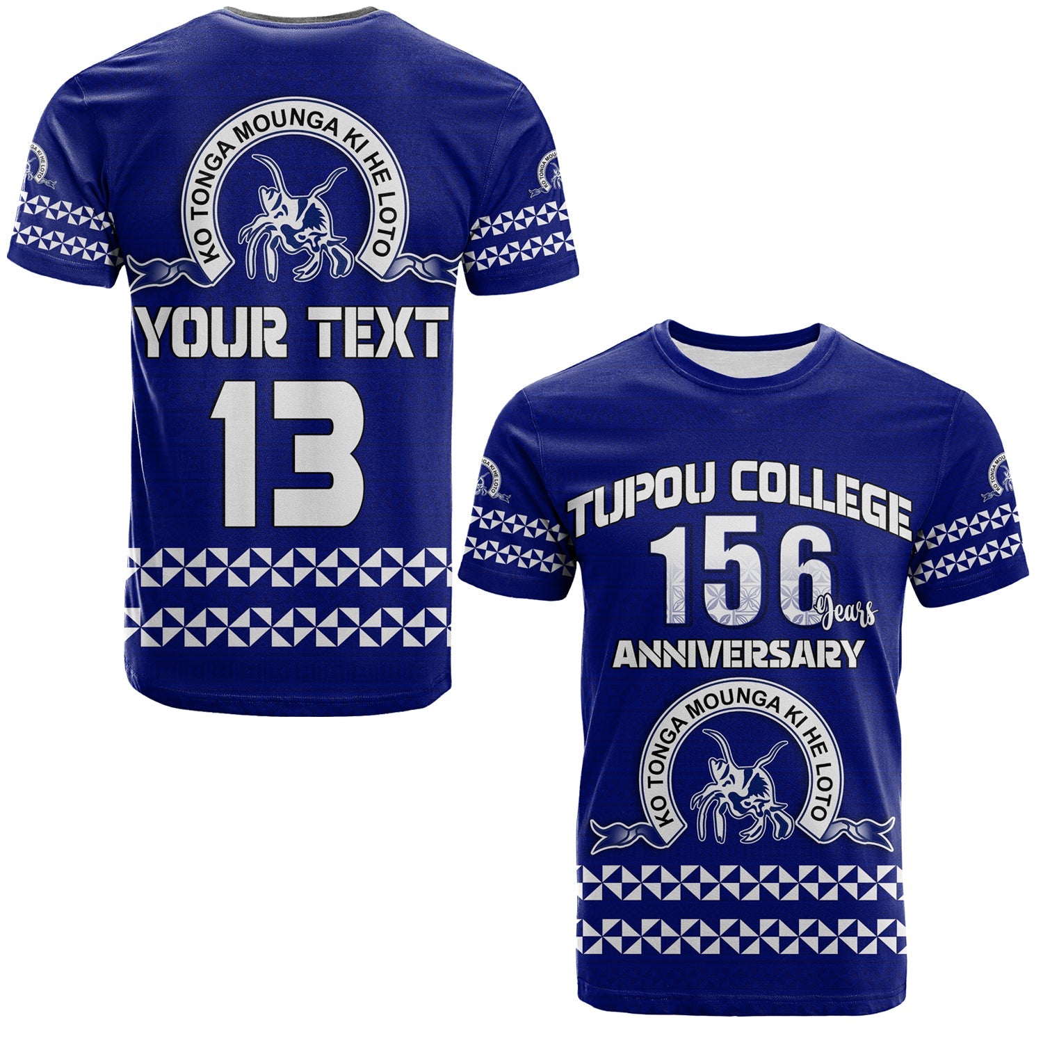 Custom Text And Number Tonga Tupou College Toloa T Shirt 156 Years Anniversary Tongan Ngatu