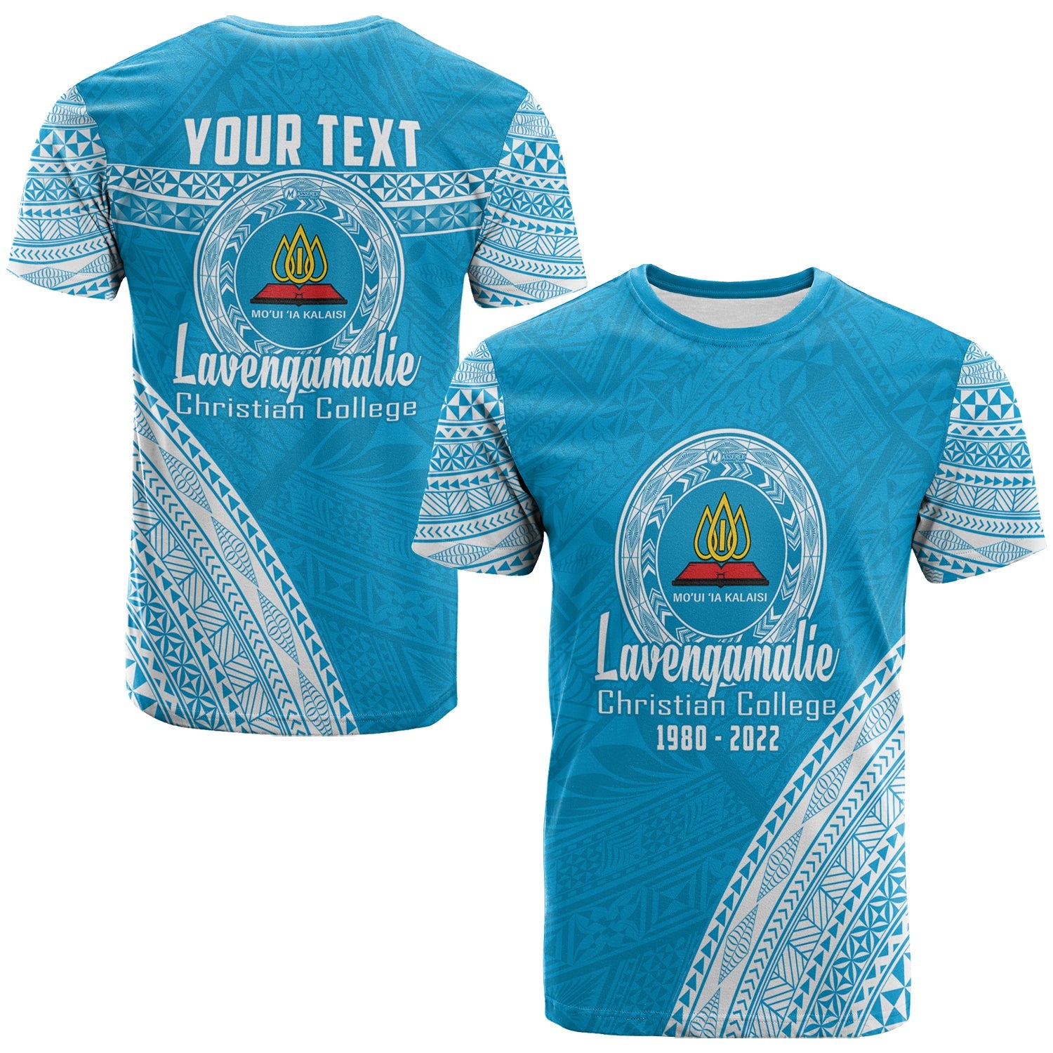 Custom Personalised Lavengamalie College Tonga T Shirt Happy 42Nd Anniversary