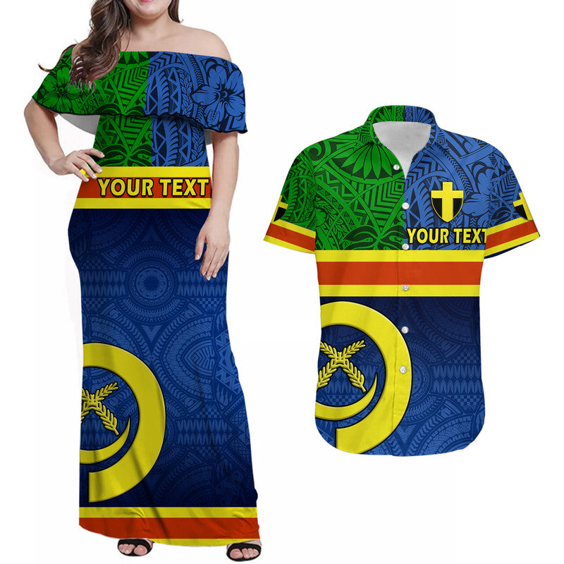 (Custom Personalised) Matching Clothes For Couples Vanuatu Tafea Province Day Combo Dress and Hawaiian Shirt Tafea Flag Color Style