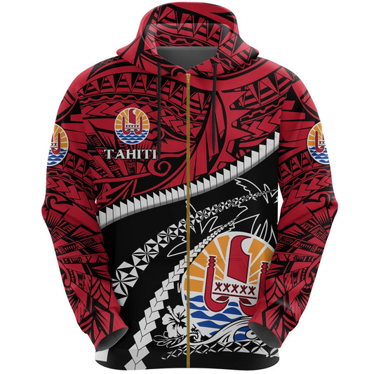 Tahiti French Polynesia Zip Hoodie Road To Hometown