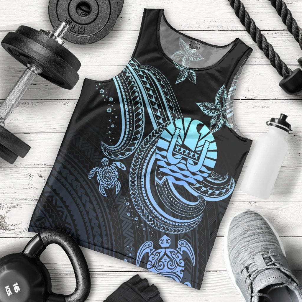 TahitiCustom Personalised Men's Tank Top Blue Turtle