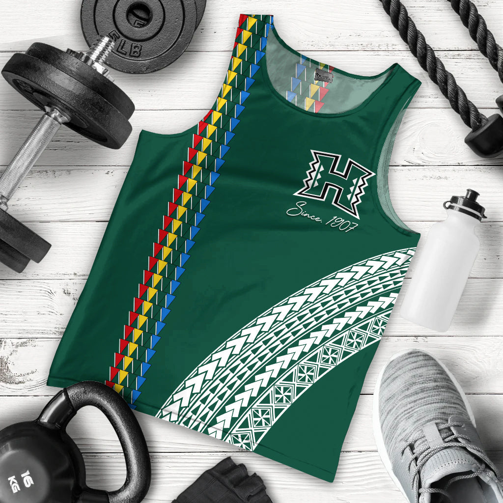 Hawaii Rainbow Warriors Personalised Men's Tank Top Tribal Arrows Style