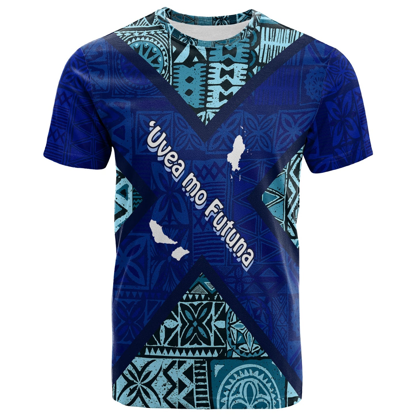 Uvea mo Futuna Dolphin Tapa Tribal Pattern T Shirt