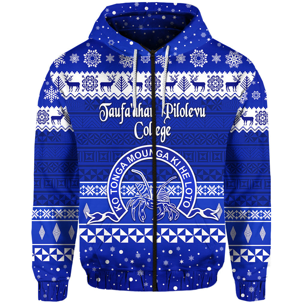 Taufa'ahau Pilolevu College Christmas Zip Hoodie Simple Style