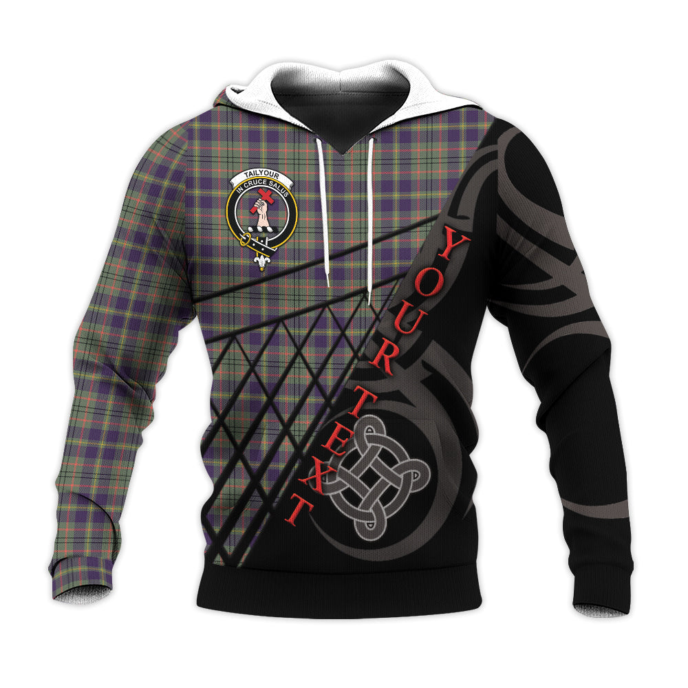 Printivon Taylor Weathered Knitted Hoodie Pattern Celtic Custom Text