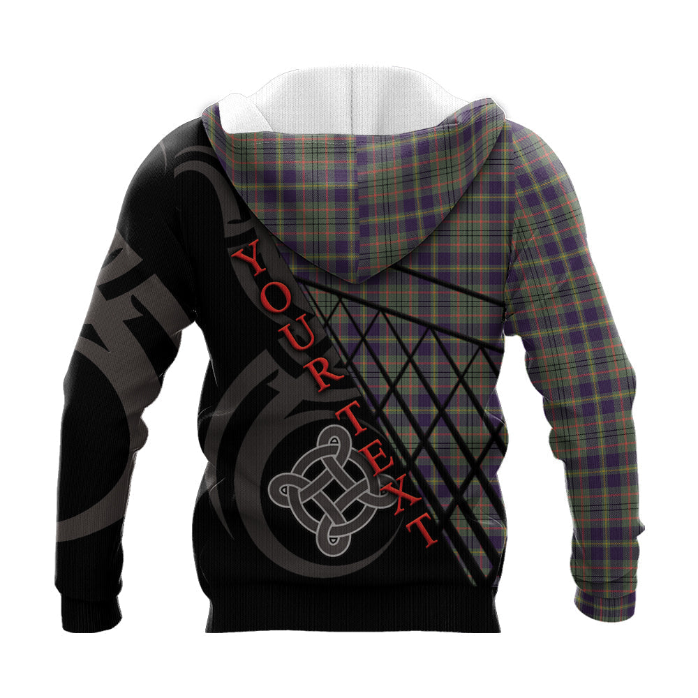 Printivon Taylor Weathered Knitted Hoodie Pattern Celtic Custom Text