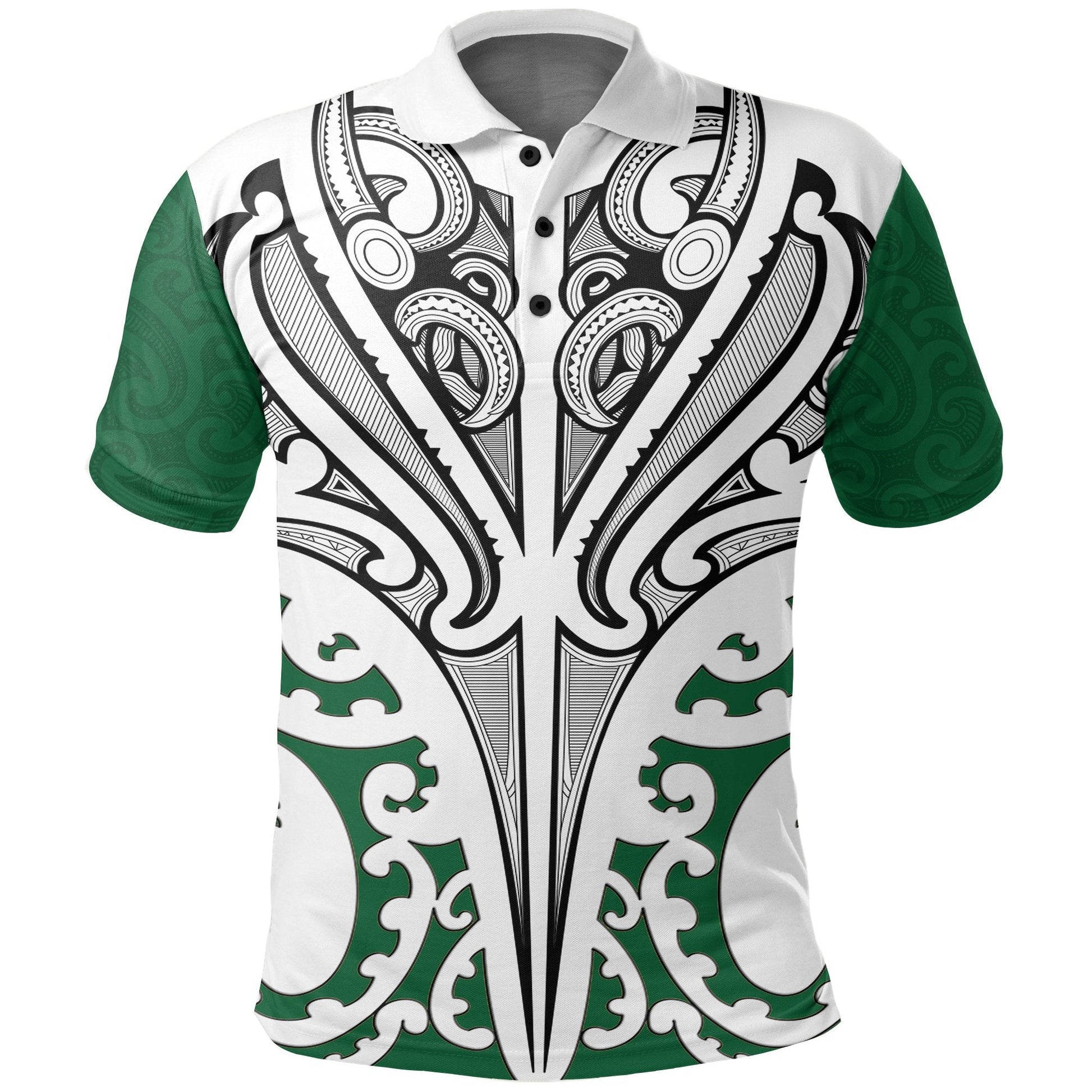 New Zealand Maori Polo Shirt, Te Manaia Tattoo Golf Shirts