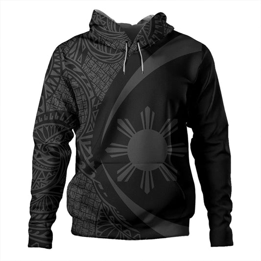 Philippines Hoodie Coat Of Arm Lauhala Gray Circle Style Zip Hoodie
