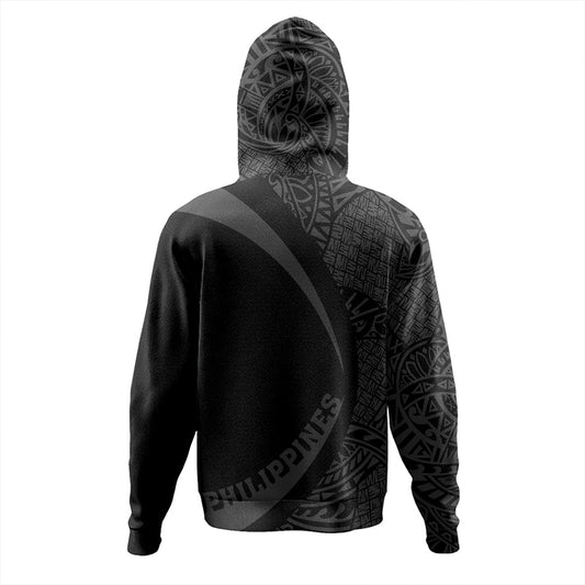 Philippines Hoodie Coat Of Arm Lauhala Gray Circle Style Zip Hoodie