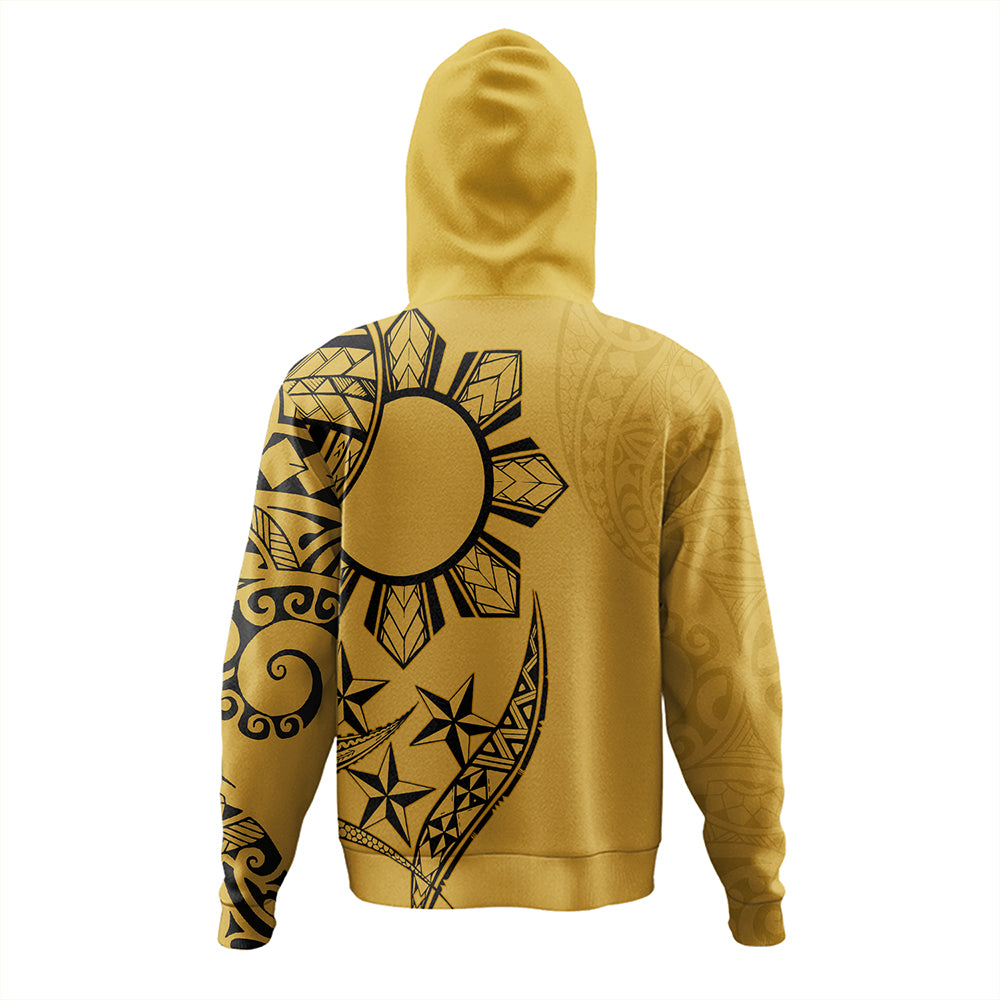 Philippines Hoodie Tribal Sun In My Heart Gold Style Unisex Printed Zip Hoodie