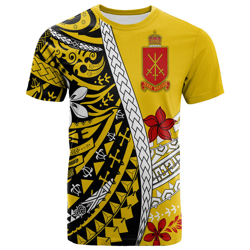 Tonga Terra Marique T Shirt Gold Polynesian Minimalist Style