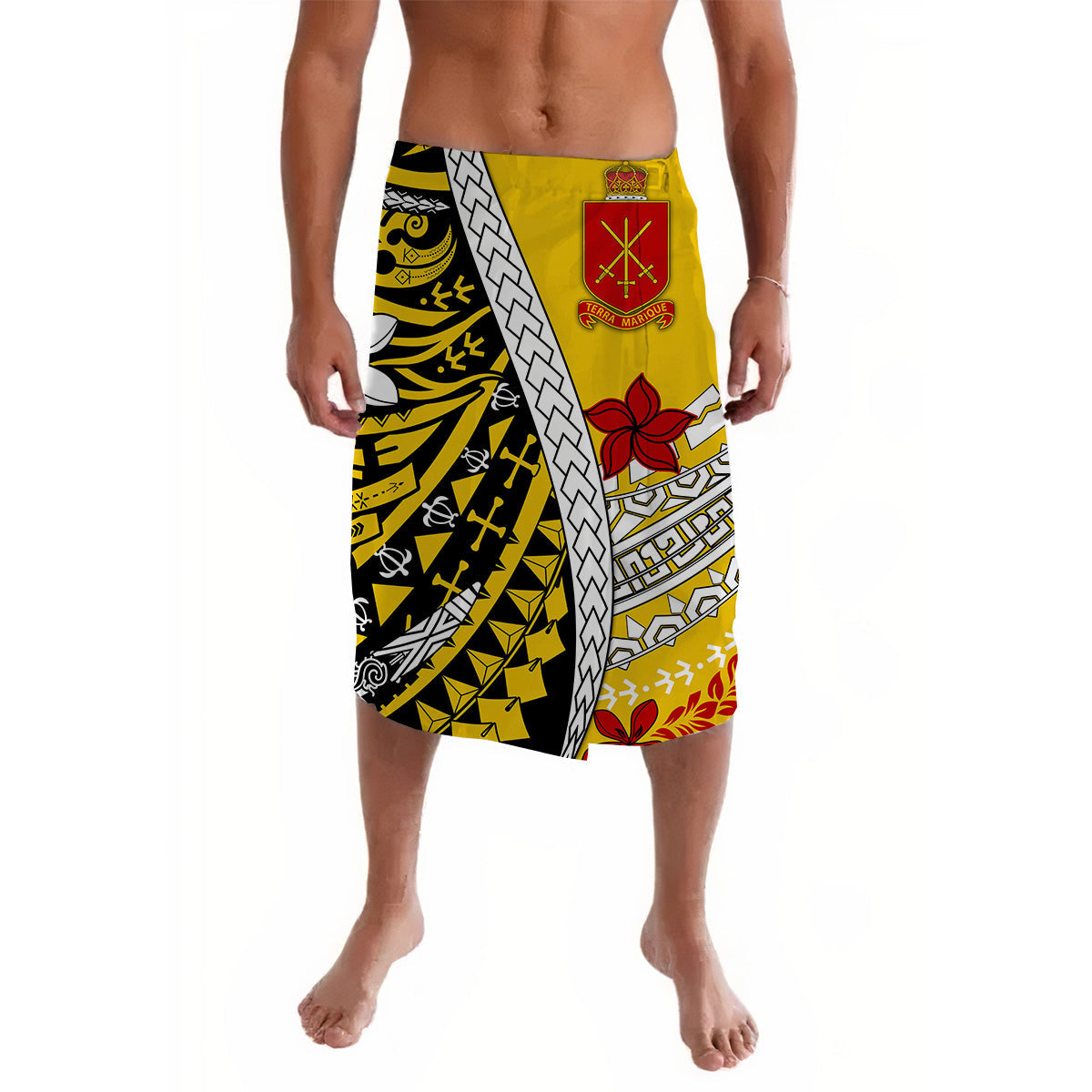 Tonga Terra Marique Lavalava Gold Polynesian Minimalist Style