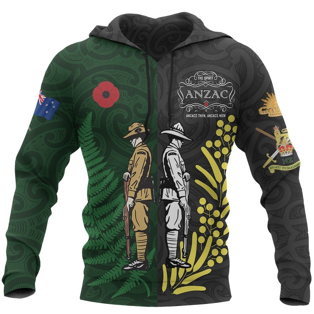 Anzac Spirit Hoodie, Maori Language Pullover Hoodie