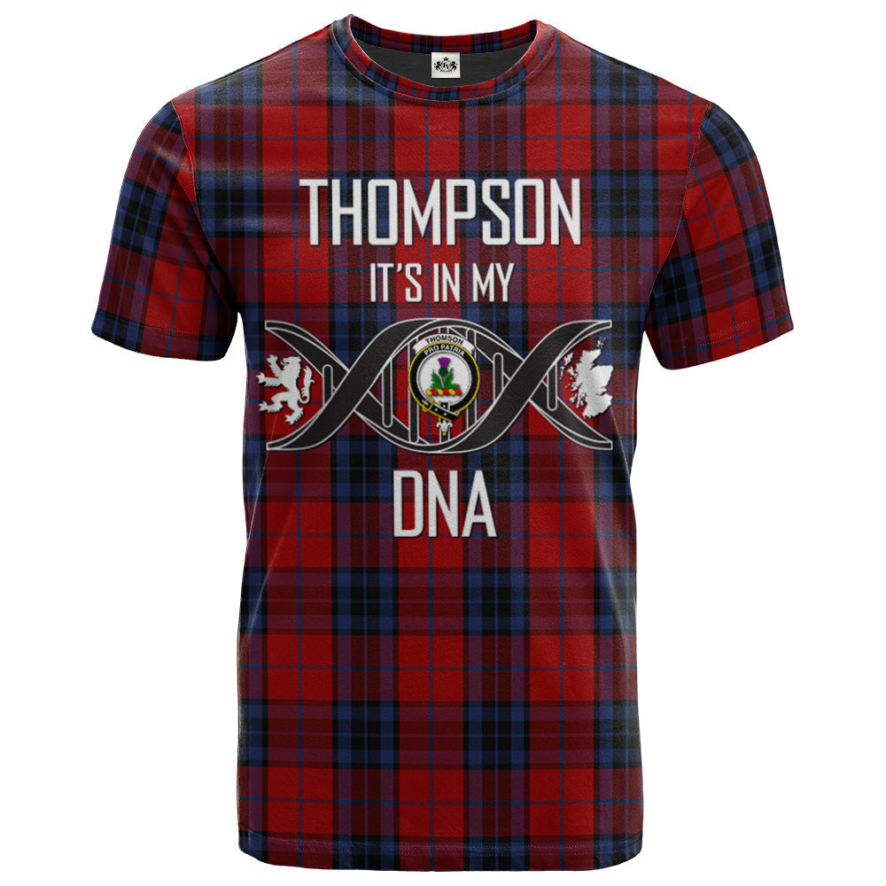 Printivon Thompson 02 Clan DNA In Me Tartan Crest T Shirt