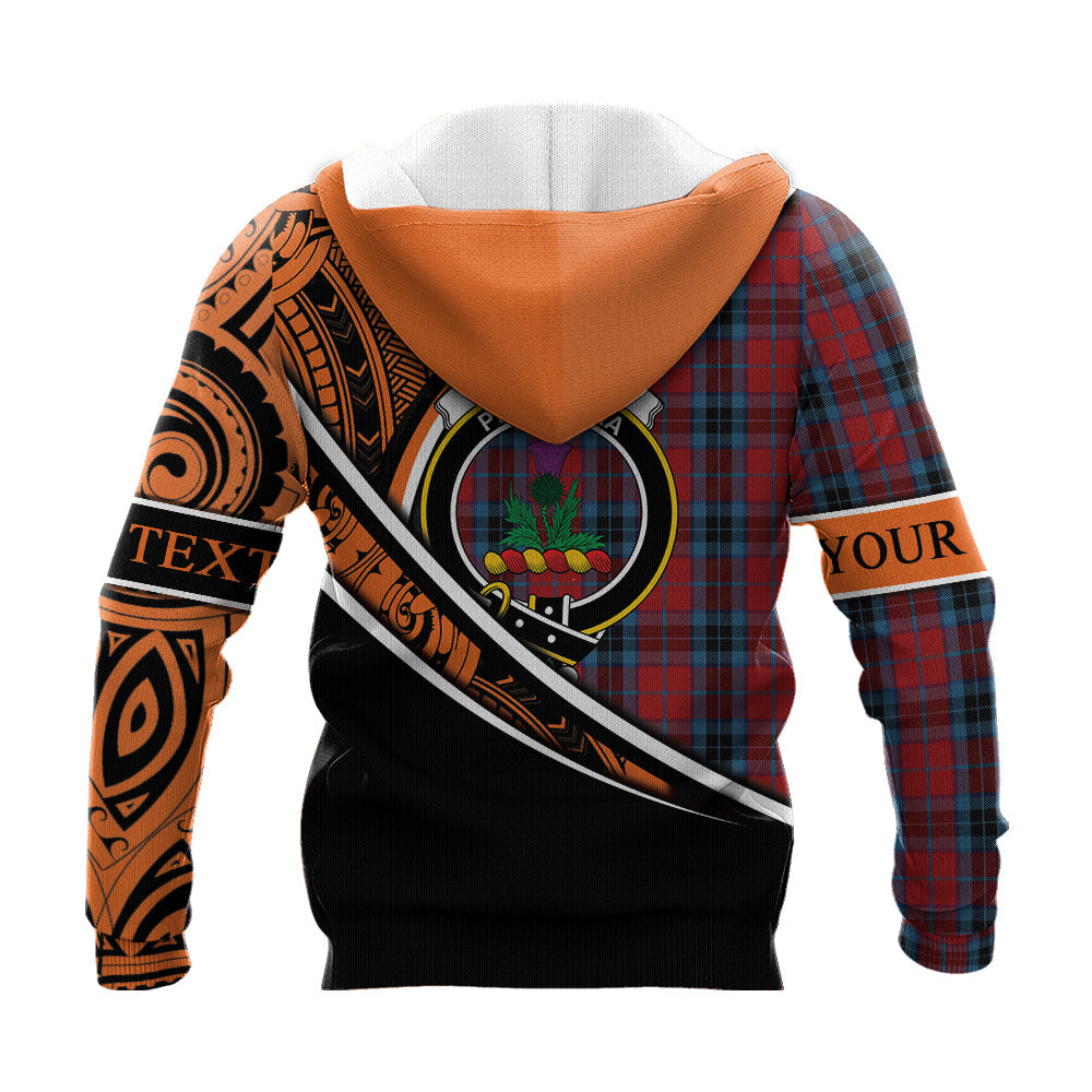 Printivon Thompson 03 Knitted Hoodie Pattern Polynesian Custom Text