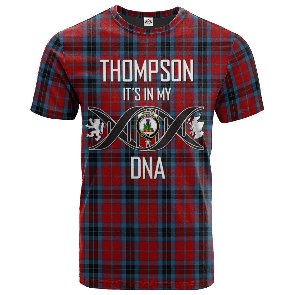 Printivon Thompson 03 Clan DNA In Me Tartan Crest T Shirt