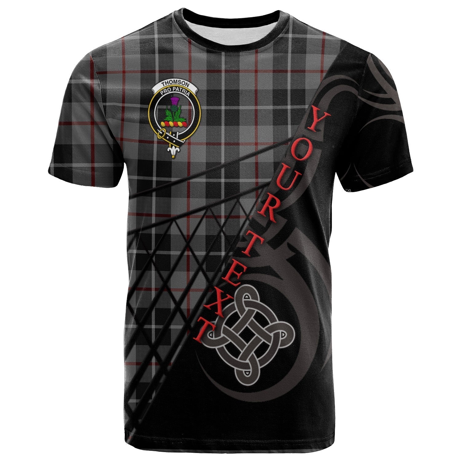 Printivon Thompson Grey T Shirt Pattern Celtic 