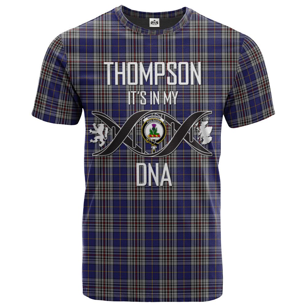Printivon Thompson Variant Clan DNA In Me Tartan Crest T Shirt
