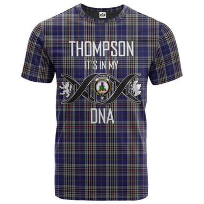 Printivon Thompson Variant Clan DNA In Me Tartan Crest T Shirt
