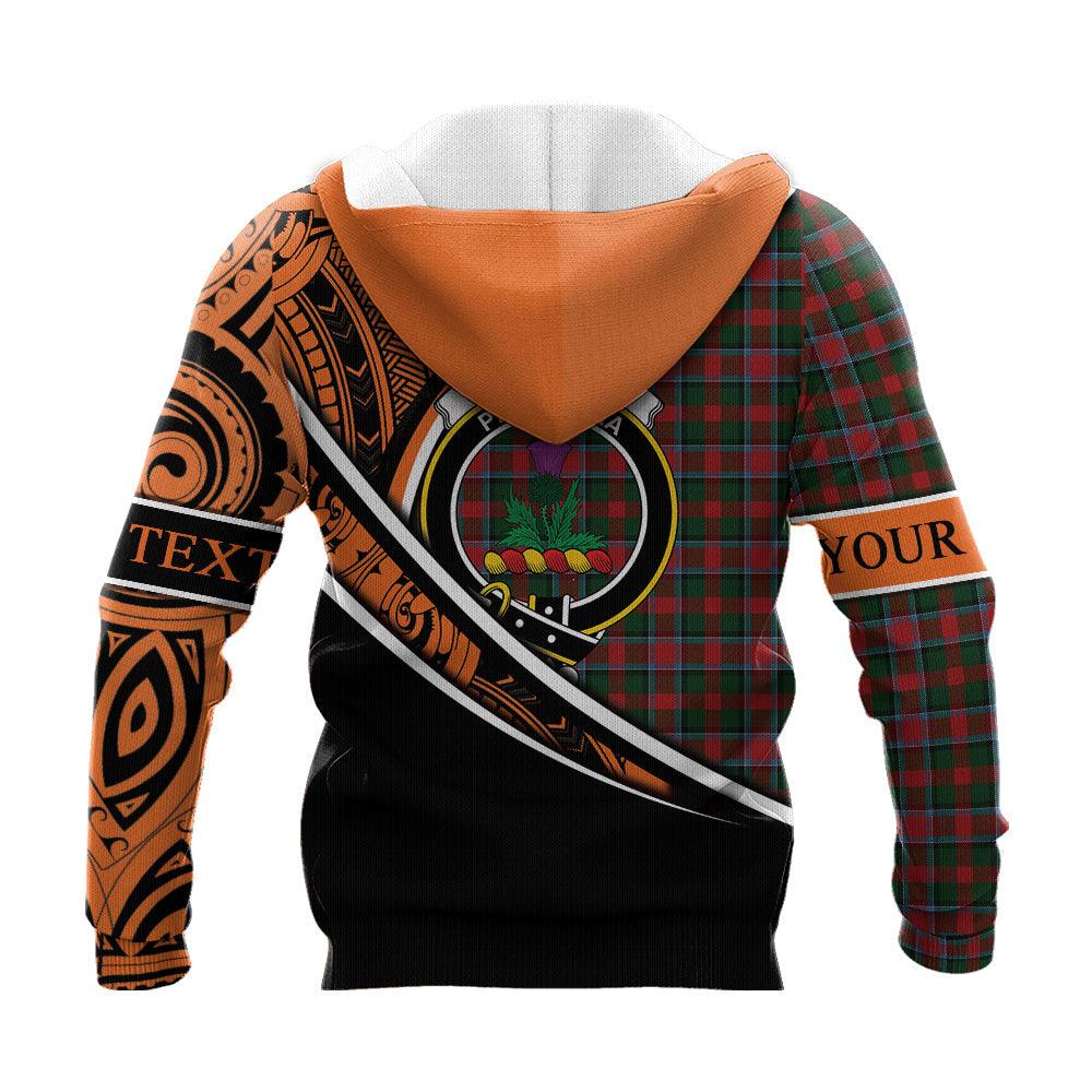 Printivon Thompson Mackinlay Knitted Hoodie Pattern Polynesian Custom Text