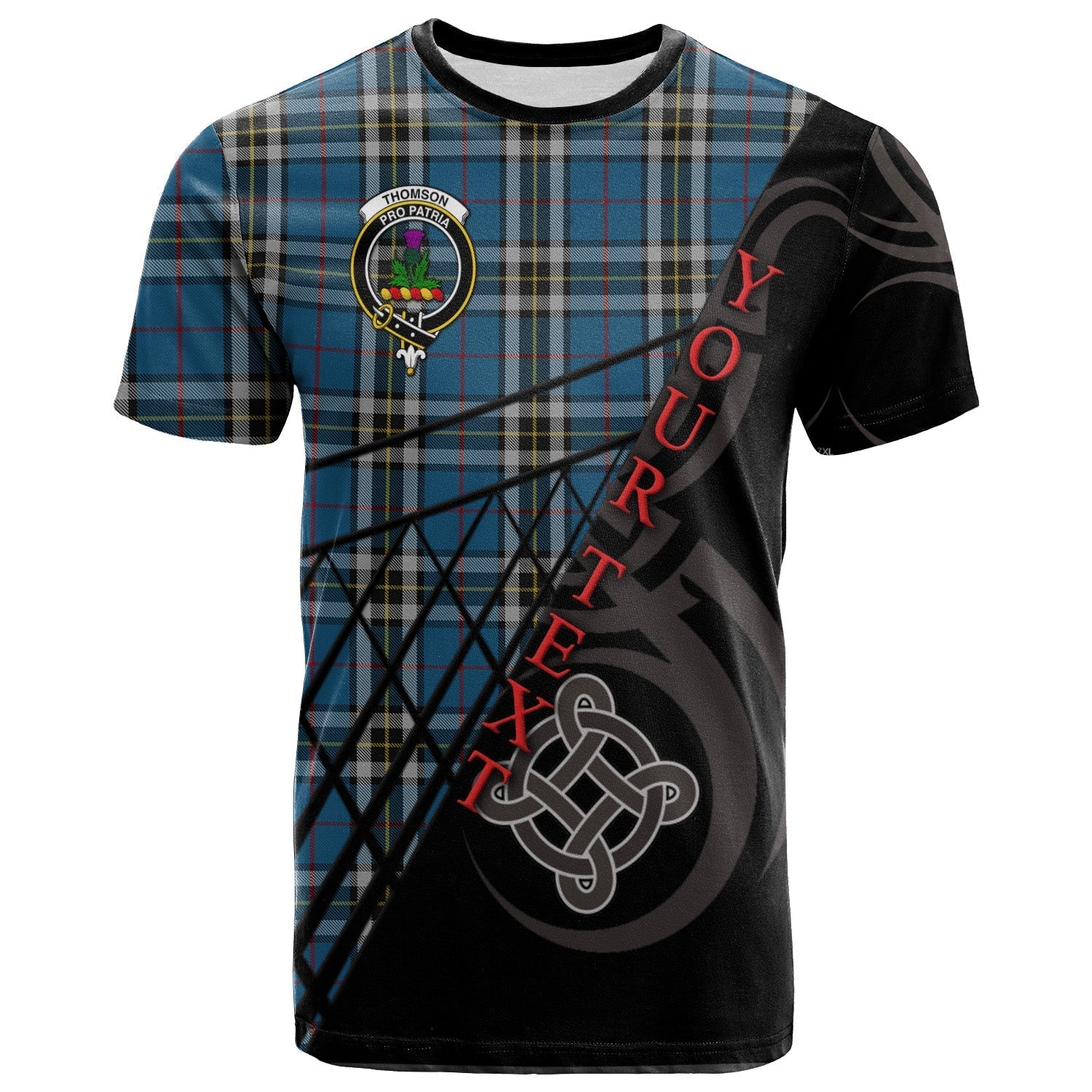 Printivon Thomson Dress Blue T Shirt Pattern Celtic 