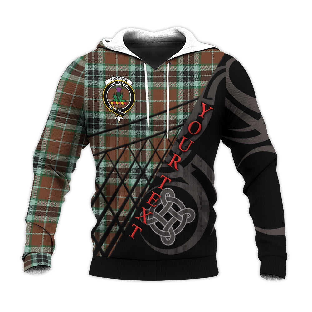 Printivon Thomson Hunting Modern Knitted Hoodie Pattern Celtic Custom Text