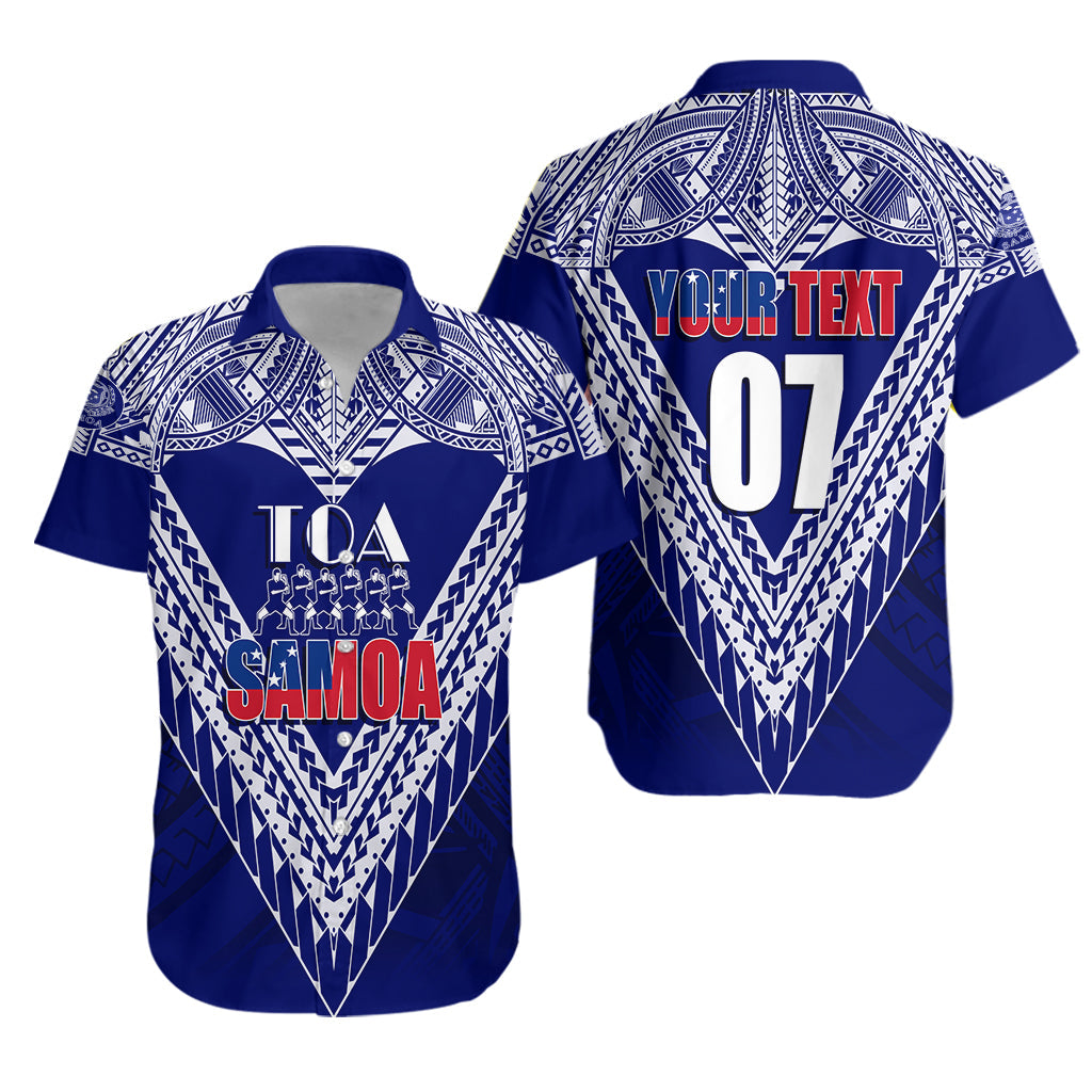 Customize Personalize Toa Samoa RLS Warriors Siva Tau Hawaiian Shirt