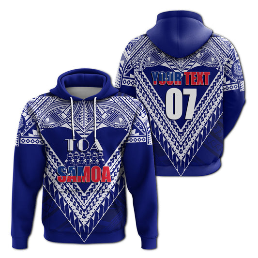 Custom Text ize Personalize Toa Samoa RLS Warriors Siva Tau Hoodie