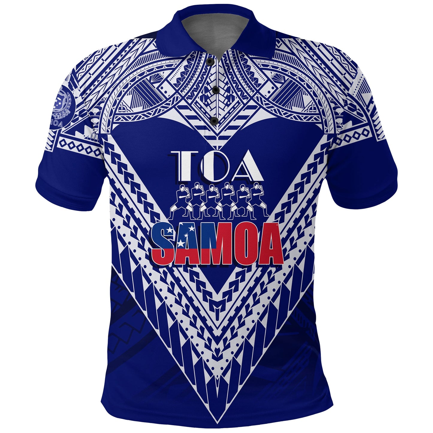 Toa Samoa RLS Warriors Siva Tau Polo Shirt