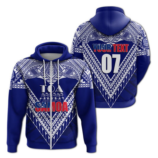 Custom Text ize Personalize Toa Samoa RLS Warriors Siva Tau Zip Up Hoodie