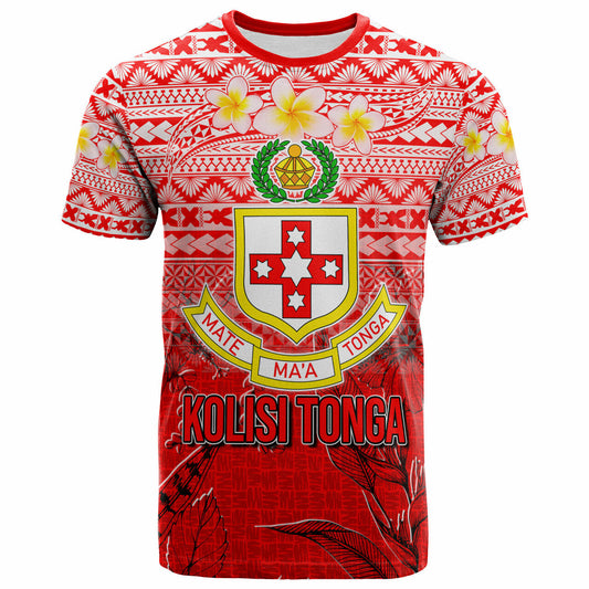 Tonga T - Shirt - Kolisi Tonga With Tropical Flowers