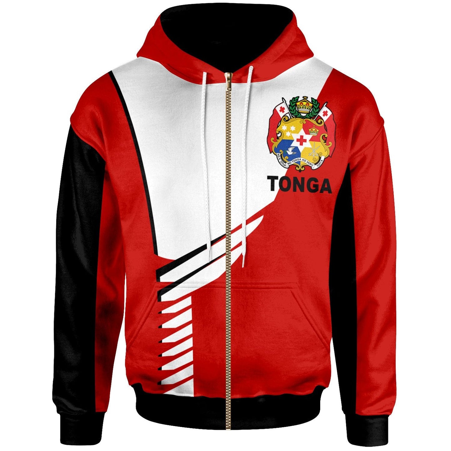 Tonga Zip Up Hoodie Athletes Style