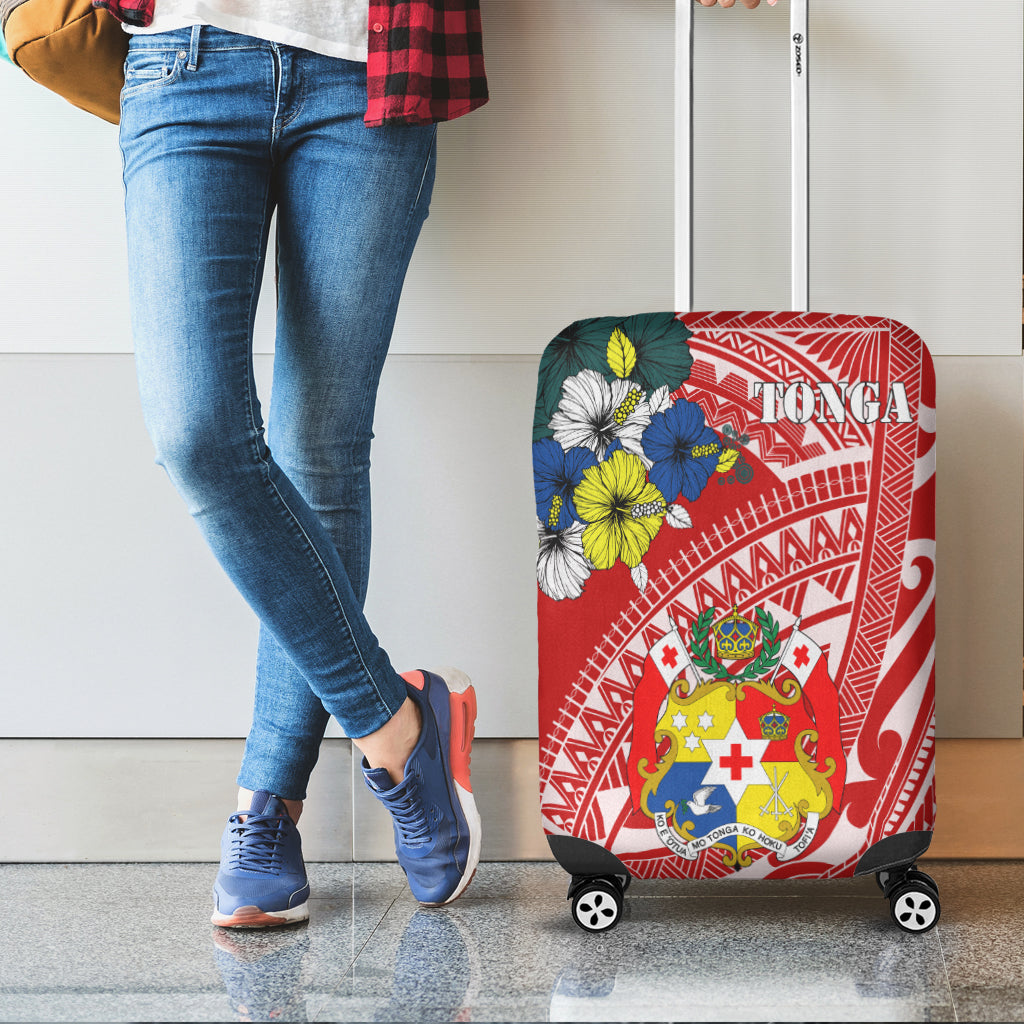 Tonga Luggage Covers Polynesian Pattern Red Color