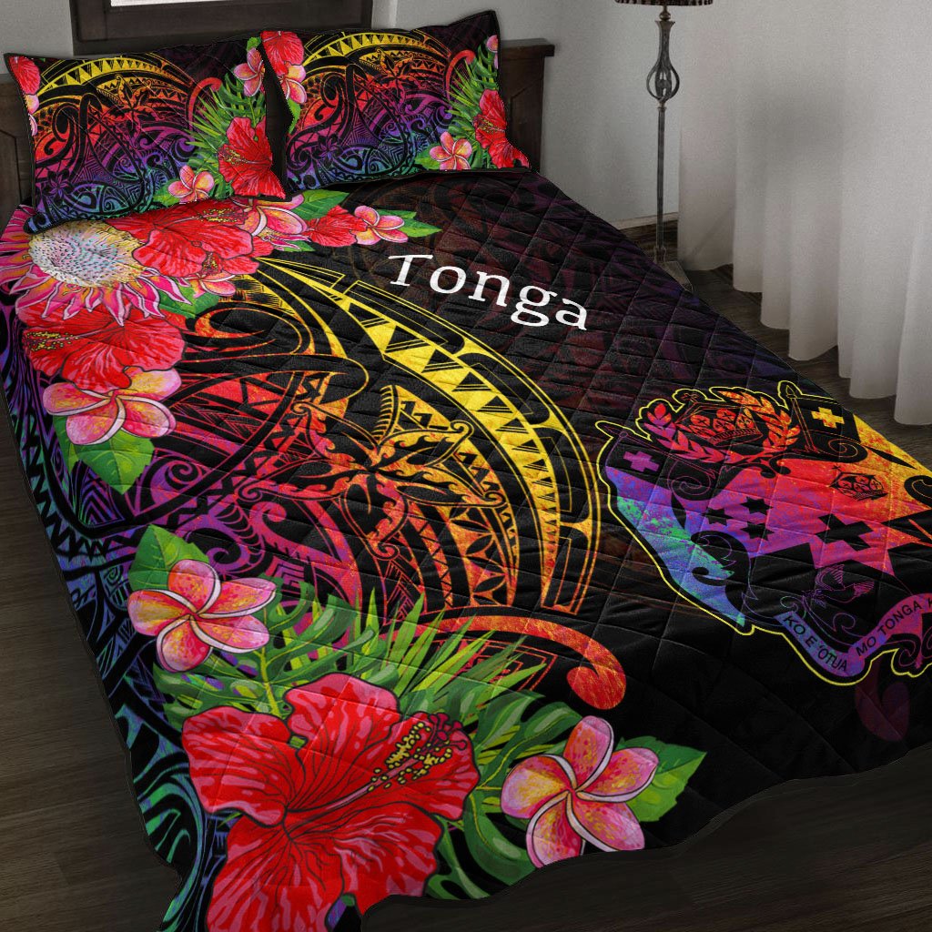 Tonga Quilt Bed Set Tropical Hippie Style
