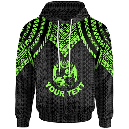 Tonga Hoodie Polynesian Armor Style Green