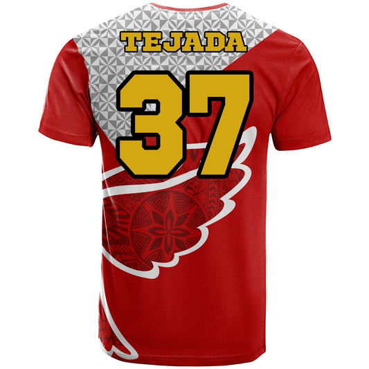 Tejada 37 Tonga Custom Personalised T - Shirt - Tonga Sport