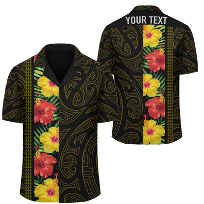 Personalized Hawaii Hibiscus Polynesia Hawaiian Shirt - Domi Style