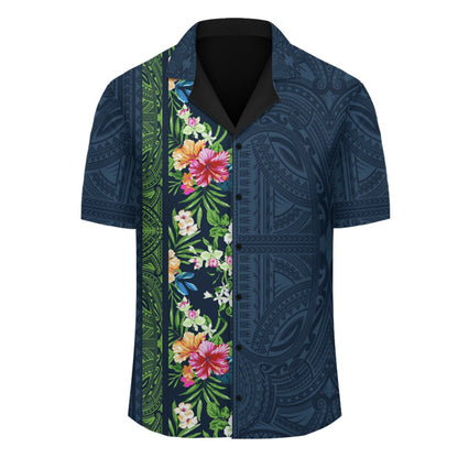 Personalized Hawaii Hibiscus Polynesia Hawaiian Shirt - Domi Style