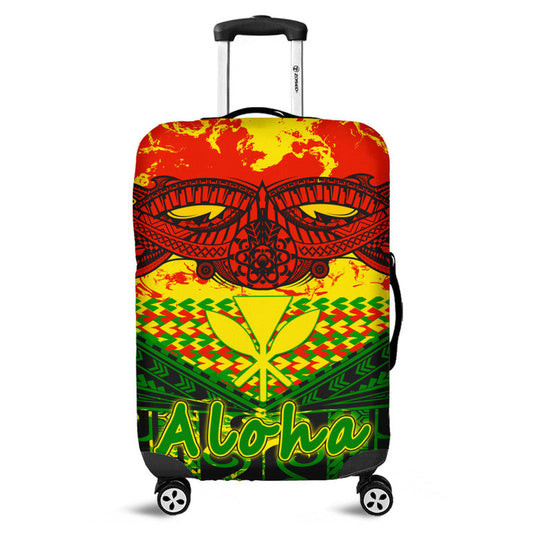 Hawaiian Tribal Kanaka Maoli Luggage Cover Reggae Polynesian Version