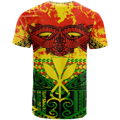 Hawaiian Tribal Kanaka Maoli T Shirt Reggae Polynesian Version