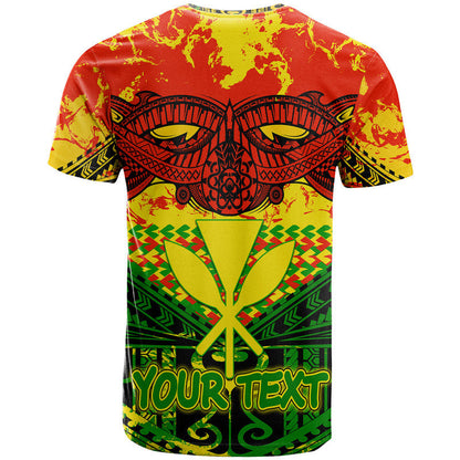 (Custom Personalised) Hawaiian Tribal Kanaka Maoli T Shirt Reggae Polynesian Version