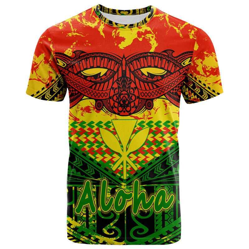 Hawaiian Tribal Kanaka Maoli T Shirt Reggae Polynesian Version