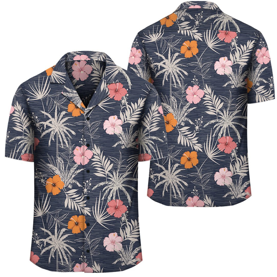 Tropical Grey Hawaiian Shirt