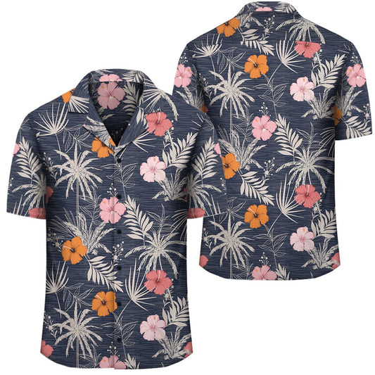 Tropical Grey Hawaiian Shirt