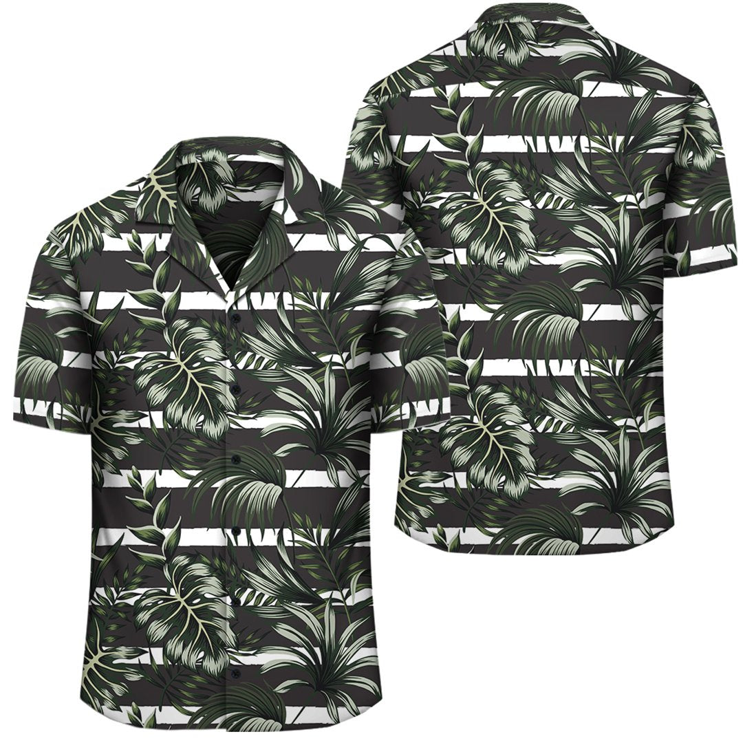 Tropical Line Patttern Hawaiian Shirt