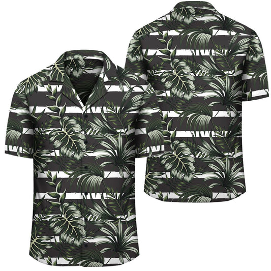 Tropical Line Patttern Hawaiian Shirt