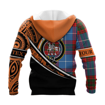 Printivon Trotter Knitted Hoodie Pattern Polynesian Custom Text