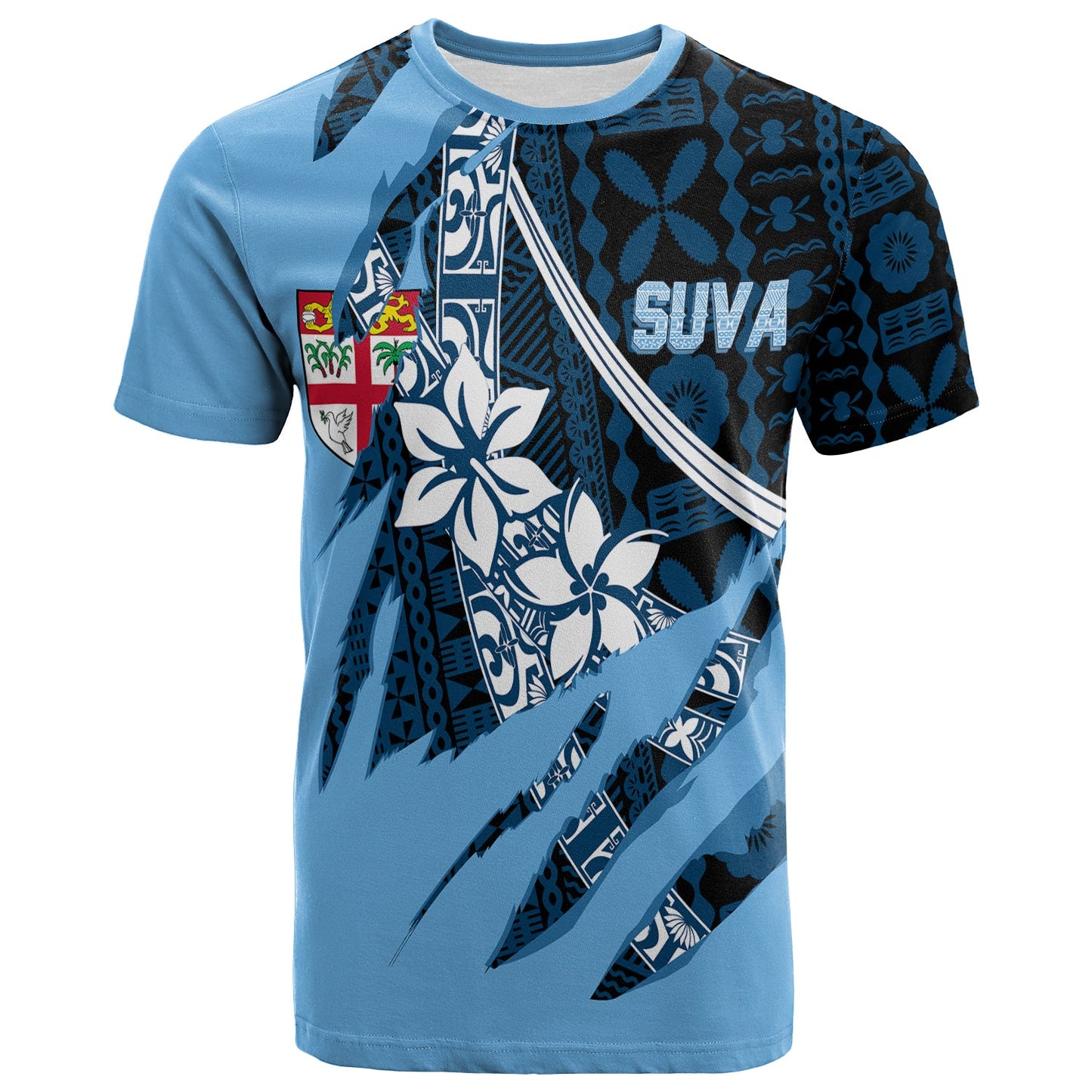 Fiji Suva Masi Pattern T Shirt Claw Style