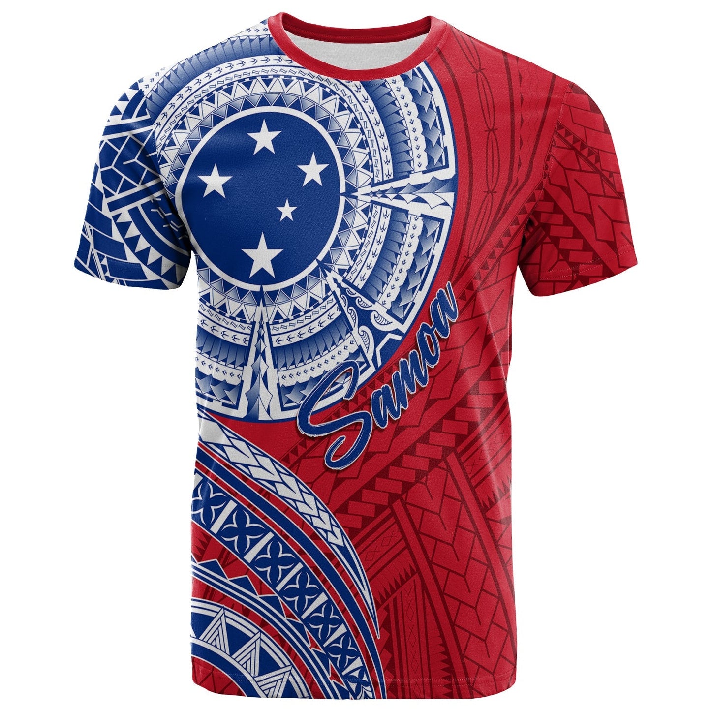 Samoa Personalised T Shirt Independence Day Flag Style